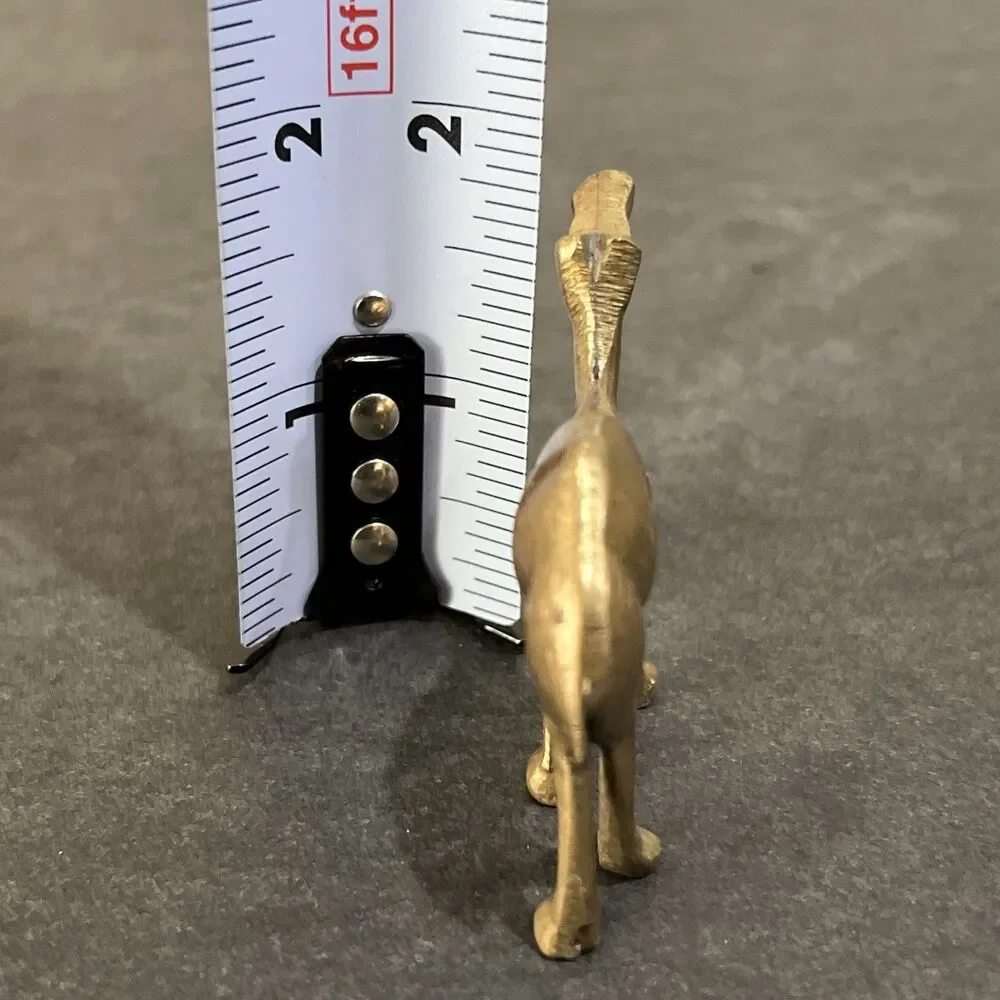 Vintage Small Brass Camel Figure 1-3/4